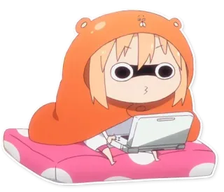 🤓 Umaru Doma Himouto! Umaru-chan Аниме, Умару, Умару-чан, милый, каваий, Чиби telegram sticker