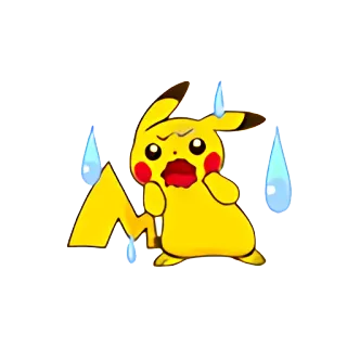 😰 Pikachu Pikachu, Pokémon, anime, desenho animado, fofo, chocado, meme, amarelo whatsapp sticker