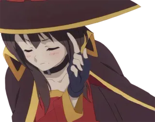 ☝️ Megumin Konosuba Anime, Mädchen, Magie, Süß, Charakter, Konosuba, Megumin whatsapp sticker