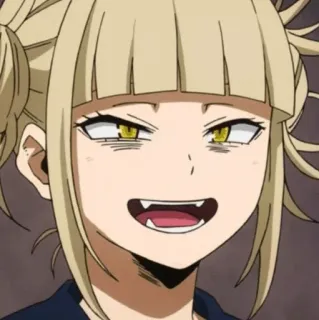 💉 Himiko Toga My Hero Academia anime, My Hero Academia, Himiko Toga, villain, character, quirk, blonde telegram sticker
