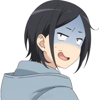 😅 Anime, Desenho animado, Rosto, Preocupado, Expressão telegram sticker