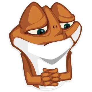 😔 카멜레온, 동물, 만화, 파충류, 눈, 표정, 귀여운 telegram sticker