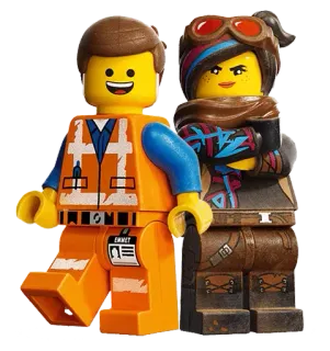 😀 Emmet Brickowski The Lego Movie Lego, Emmet, Wyldstyle, The Lego Movie, Animazione, Personaggio telegram sticker