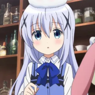 🦋 Anime, Cô gái, Dễ thương, Thỏ, Chibi telegram sticker