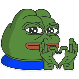 ❤ Pepe the Frog frog, meme, love, heart telegram sticker