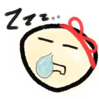 😴 slapen, slaperig, cartoon, krabbel, hoofd, gezicht telegram sticker