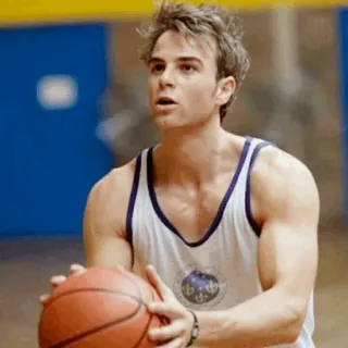 📎 basketball, sports, athlete, ball, playing, court, young man telegram sticker
