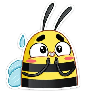 😅 蜂, 漫画, かわいい, 動物, 昆虫 telegram sticker
