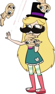 🤡 Star Butterfly Star vs. the Forces of Evil การ์ตูน, เวทมนตร์, เจ้าหญิง, หนวด, ตลก telegram sticker