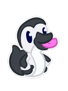 😋 eend, dier, schattig, cartoon, vogel, watervogel telegram sticker