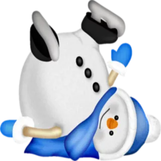 🙃 muñeco de nieve, invierno, nieve, lindo, fiestas, navidad telegram sticker