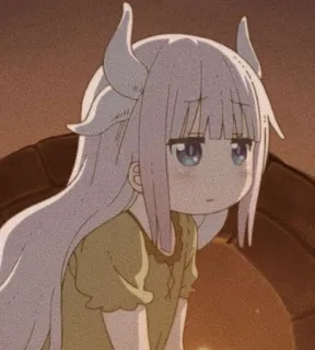 🌟 Kanna Kamui Miss Kobayashi's Dragon Maid anime, kanna, cute, dragon, kawaii telegram sticker