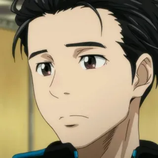 🌗 Yuri Katsuki Yuri on Ice Аниме, Yuri on Ice, Юрий Кацуки, Фигурное катание, Мультфильм telegram sticker