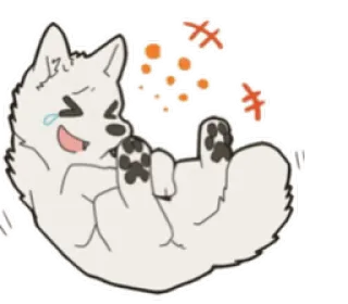😆 anjing, senang, kartun, hewan, stiker telegram sticker