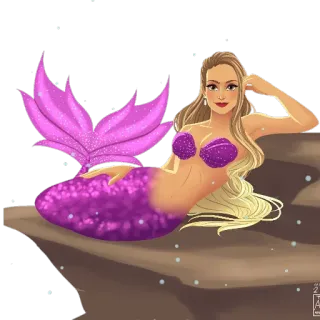 🧜‍♀ русалка, фэнтези, море, существо, мифический, океан telegram sticker