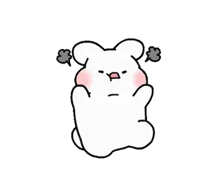 😤 cartoon, animal, mouse, middle finger, offensive telegram sticker