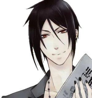 📓 Sebastian Michaelis Black Butler OVERLOAD anime, manga, demon, butler, black butler, sebastian michaelis telegram sticker