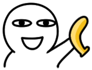 🍌 pisang, gestur ofensif, meme telegram sticker