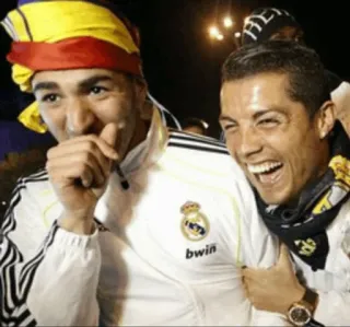 ❇️ Cristiano Ronaldo calcio, calcio, Real Madrid, sport, Cristiano Ronaldo, Karim Benzema telegram sticker