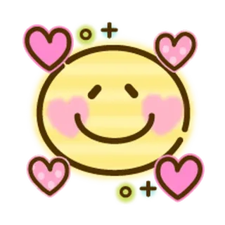 🌸 sorriso, corações, fofo, emoji, amor telegram sticker