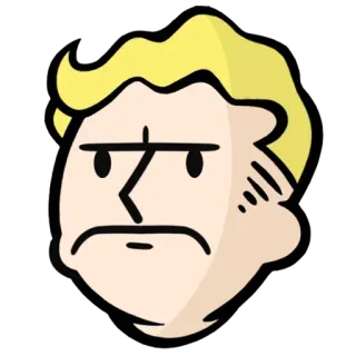 ☹️ Vault Boy Fallout Fallout, Vault Boy, Spiel, Maskottchen, Videospiel telegram sticker