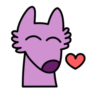 ☺️ chien, coeur, amour, mignon, animal, autocollant telegram sticker