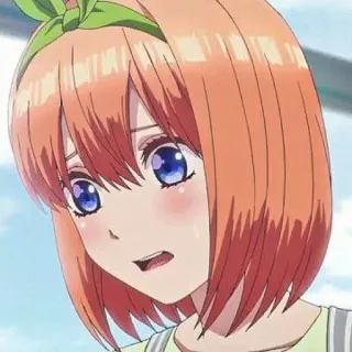 🧩 Yotsuba Nakano The Quintessential Quintuplets Anime, Personnage, Fille, Cheveux orange, Yotsuba Nakano, The Quintessential Quintuplets telegram sticker