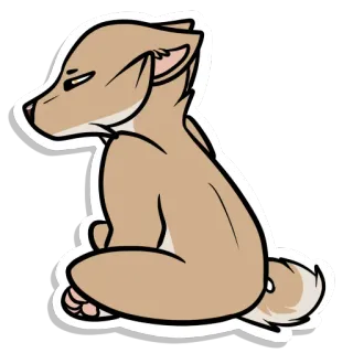 😔 dog, animal, sticker, cartoon telegram sticker