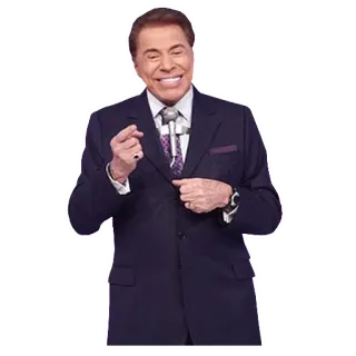 😂 Silvio Santos Brasileño, Presentador TV, Presentador, Celebridad whatsapp sticker