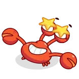 🤩 게, 만화, 바다 생물, 별 telegram sticker