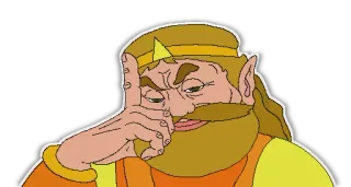 🤔 King Harkinian 王, ハーキニアン, ゼルダの伝説, ビデオゲーム, キャラクター, ミーム telegram sticker