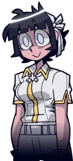 😥 Azazel Helltaker Anime, Trò chơi điện tử, Helltaker, Azazel, Waifu, Dễ thương telegram sticker