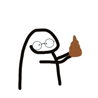 💩 stick figure, middle finger, offensive, gesture, cartoon whatsapp sticker