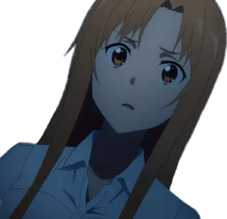 😐 Asuna Yuuki Sword Art Online Anime, Fille, Personnage, Sword Art Online, Asuna whatsapp sticker