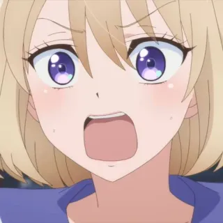 💛 Anime, Dessin animé, Choqué(e), Femme, Personnage, Surpris(e) telegram sticker
