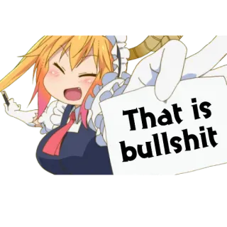 📝 That is bullshit アニメ, 汚い言葉, ユーモア telegram sticker