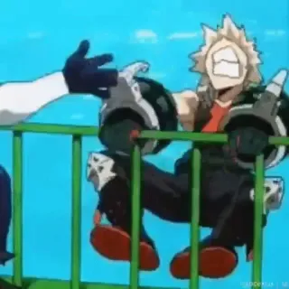 🔲 Bakugo Katsuki My Hero Academia Аниме, Персонаж, Манга, Моя геройская академия, Бакуго, Кацуки whatsapp sticker