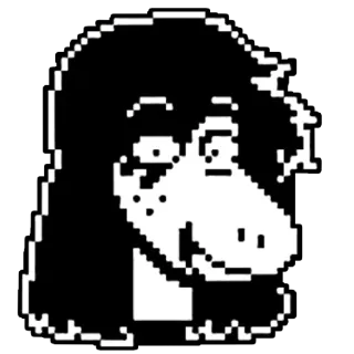 😊 Susie Deltarune pixel art, video game, monster, character, deltarune telegram sticker