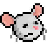 🗣 老鼠, 动物, 啮齿动物, 可爱, 像素画, 卡通 telegram sticker