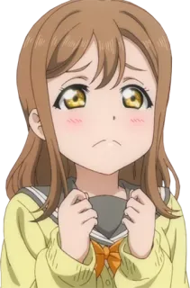 😢 anime, girl, cute, sad, school uniform telegram sticker