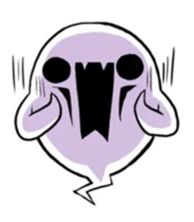 😱 spook, cartoon, spookachtig, schattig, halloween telegram sticker