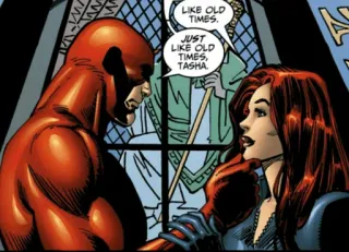 🕶 Daredevil LIKE OLD TIMES.
JUST LIKE OLD TIMES, TASHA. comic book, superhero, dialogue telegram sticker