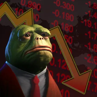 📉 stock market crash, ape, finance, recession, economic downturn, investment, business telegram sticker