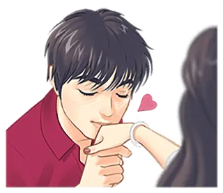 😘 amor, mano besando, romance, afecto, pareja, gesto, dibujos animados telegram sticker