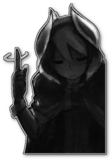 ☝️ anime, manga, character, middle finger, offensive gesture whatsapp sticker