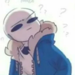 😄 Sans Undertale Sans, Undertale, jeu vidéo, squelette, dessin animé, points d'interrogation whatsapp sticker