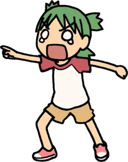 😱 Anime, Desenho animado, Personagem, Apontando, Chocado telegram sticker