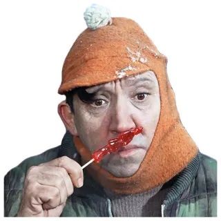 😊 man, lollipop, hat, portrait, funny telegram sticker