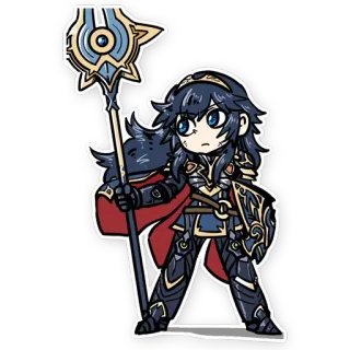 🛡 Lucina Fire Emblem Lucina, Fire Emblem, Chibi, Postać, Gra wideo, Nintendo telegram sticker