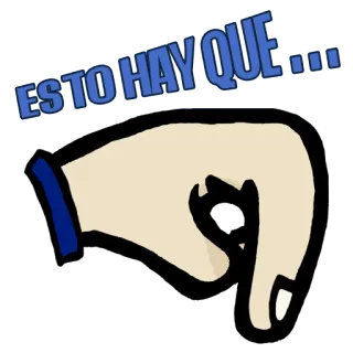 👇 ESTO HAY QUE... spanisch, zeigende Hand, blau, text, geste telegram sticker